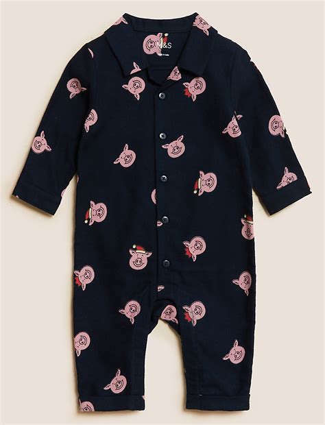 Buy Pure Cotton Percy Pig™ Romper at Marks & Spencer