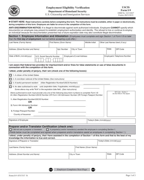 Image result for Form I-9 PDF