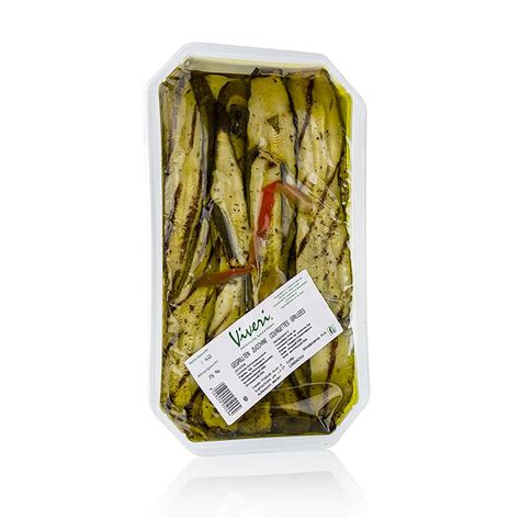 Eingelegte Zucchini, gegrillt, mit Sonnenblumenöl Viveri, 1 kg, Pe ...