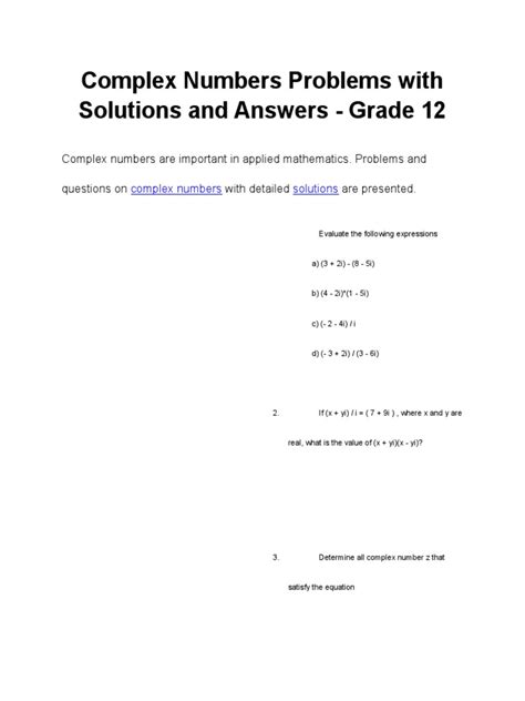 Image result for Complex Numbers Maximum and Minimum Problems