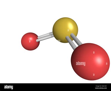 Chemical structure of sulfur dioxide (sulphur dioxide, SO2) gas ...