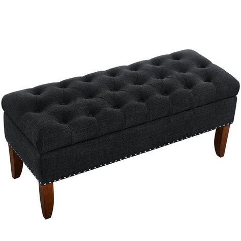 Mortensen Upholstered Flip Top Storage Bench