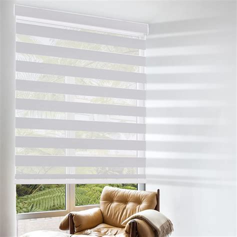 Amazon.com: Cordless Zebra Blinds for Windows, Custom Size Zebra Roller Window Blinds, Dual ...