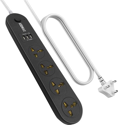 ADDMAX Extension Cord with USB Port - 10A 220V-50/60Hz [4 Socket Outlet ...