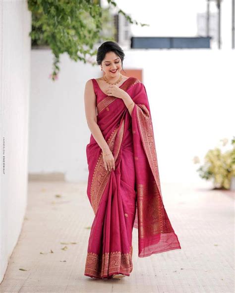 Soft Pink Lichi Silk Banarasi Wedding Ready-to-Wear Saree | QuickSaree