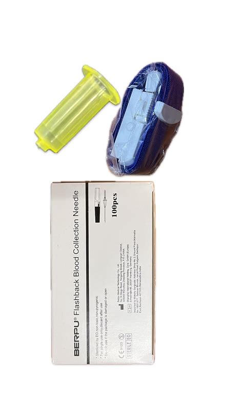 Combo Berpu flashback needle (pack of 100), vacutainer holder for ...