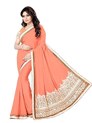 Buy EthnicFiesta Ravishing Collection of Georgette Fabric,Peach Color ...