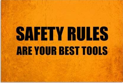Safety Rules Sign Poster Paper Print - Educational, Architecture, Art ...