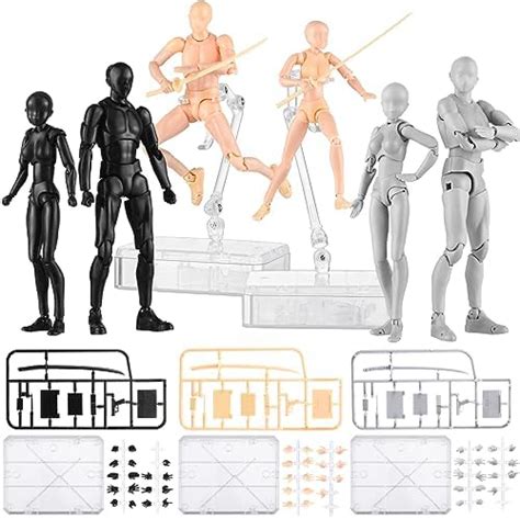 Liliful 6 Sets Artists Manikin Action Figure Drawing Model PVC Drawing ...