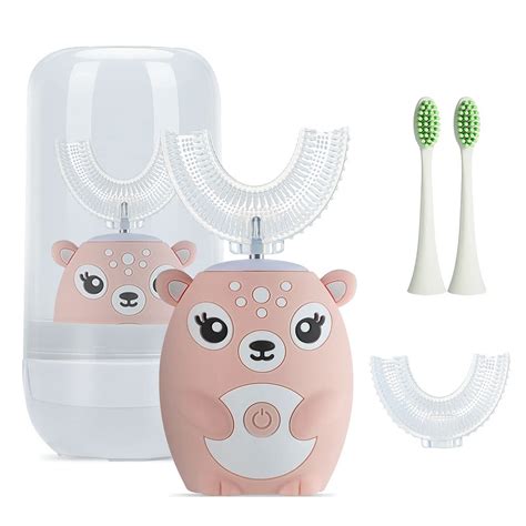 Kids Electric Toothbrushs U Shaped sonic Automatic Toothbrush with 4 ...