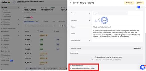 How to view attachments which are Included in the Invoice on web ...