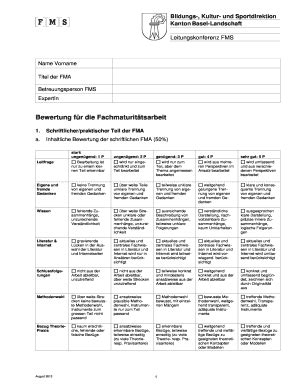 Fillable Online gym-muttenz FMA Bewertungsbogen schriftlichpraktischdoc ...