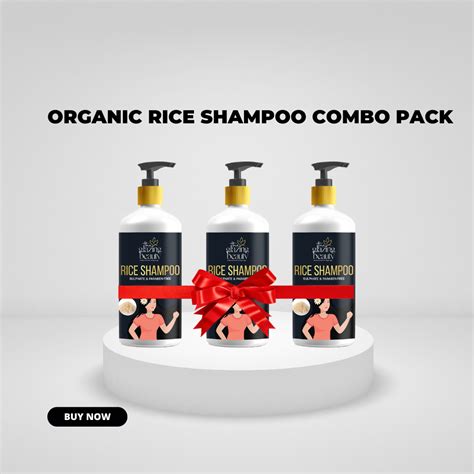 Organic Rice Shampoo Combo - Pack of 3 – The Glazing Beauty