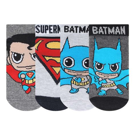 Chibi Batman & Superman Unisex Socks - Pack Of 4 – BONJOUR