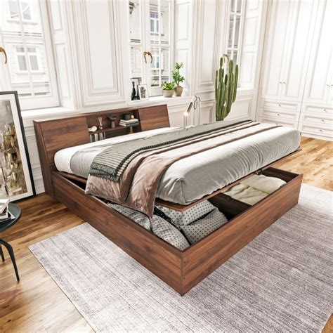 Wakefit Bed | King (78 X 72) Engineered Wood Bed Hydraulic, 1 Year ...