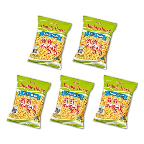 Tenali Double Horse Toor Dal 1kg Combo (Pack of 5) : Amazon.in: Grocery ...