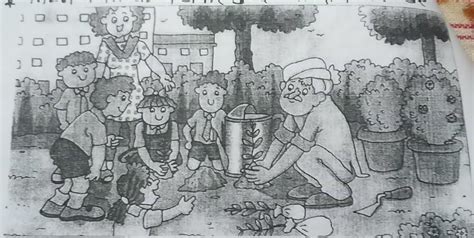 चित्र, वर्णन*तीन वाक्य चित्र को देखकर लिखे फ्रेंड्स प्लीज़ आंसरफोटो ...