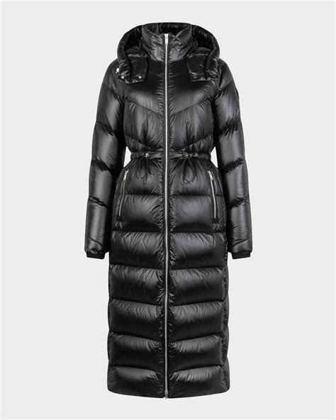 Moose Knuckles Belle Long Shiny Puffer Coat | Neiman Marcus