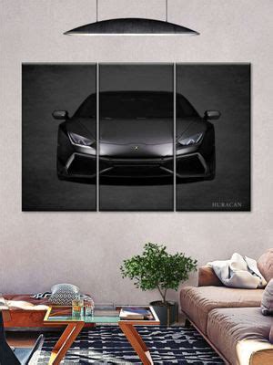 Buy POSTERS AND TRUSS Black 3 Pieces Lamborghini Huracan Wall Art Online