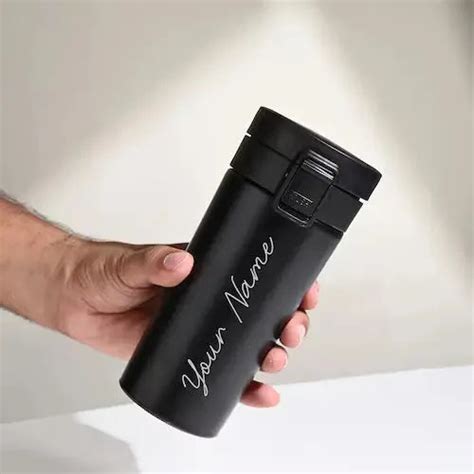 Personalised Flask - Push Button | Vacuum Insulated, Engraving ...