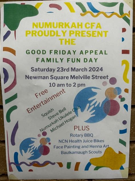 Good Friday Appeal family fun day , Newman Square Numurkah, 23 March ...