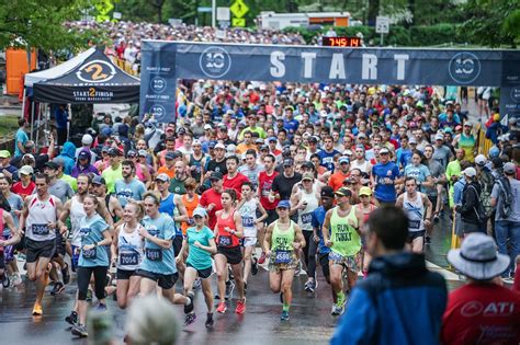 Tar Heel 10 Miler race start wide shot 2021 FB page - Chapelboro.com