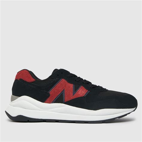New Balance Black & Red 57/40 Trainers - Trainerspotter