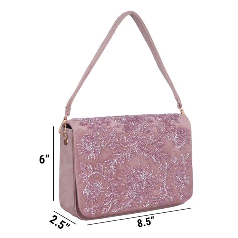 La Reat's Lavish Women's Bridal Fancy Party Hand Embroidery Clutch Pur ...