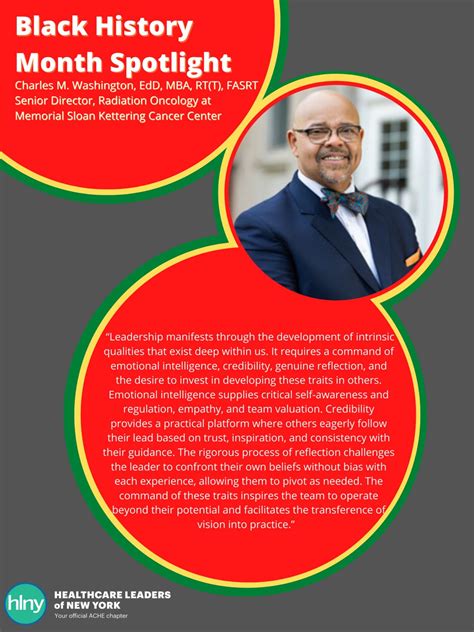 Black History Month - Charles M. Washington, EdD, MBA, RT(T), FASRT - Senior Director, Radiation ...