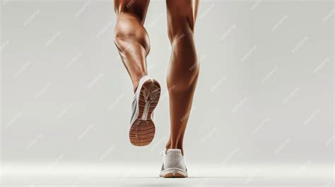 Strong athletic legs with ripped calf muscle of young sport man running isolated | Premium AI ...