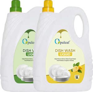 Opuleaf Lemon, Neem Dishwash Liquid – Strong Cleaning Action, Safe and ...