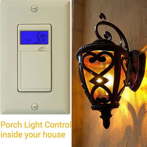 7 Days Digital in-Wall Programmable Timer Switch, Single Pole, Ivory