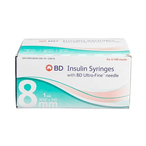 Bd 1ml Insulin Syringe U100