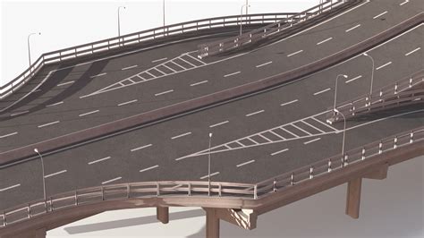Connectable Highway Road Elements Entrance Ramp 3D | 3D Molier ...