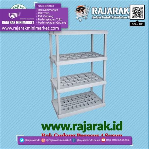 RAK GUDANG PLASTIK TIPE PEGASUS 1374-S4 | Rak Plastik Susun Serbaguna ...