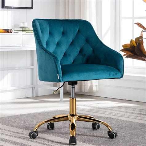 Recaceik Modern Velvet Home Office Chair, Adjustable India | Ubuy