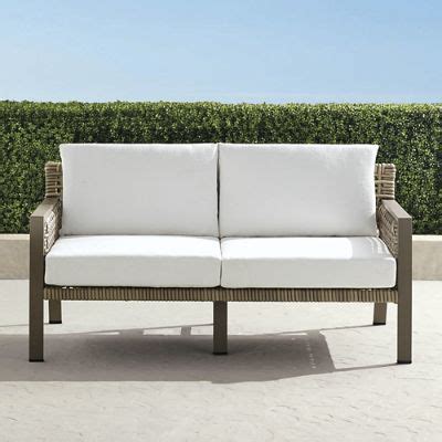 Callan Loveseat in Aluminum with Cushions | Frontgate