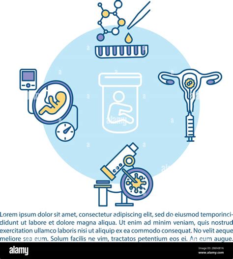 Reproductive technology concept icon with text. Artificial insemination ...