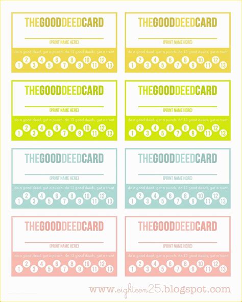 Free Printable Punch Card Template Of 8 Best Of Reward Punch Cards Free ...