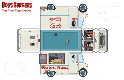 Foldable Paper Food Truck Template | dev.onallcylinders.com