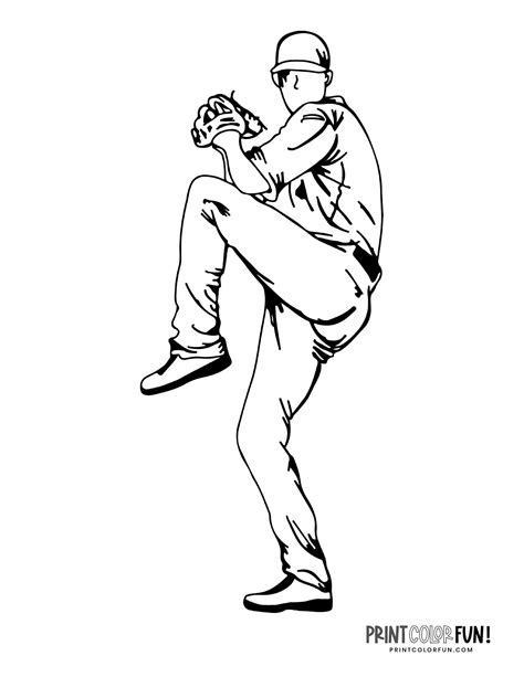 Baseball Player Coloring Pages Printable 的图像结果
