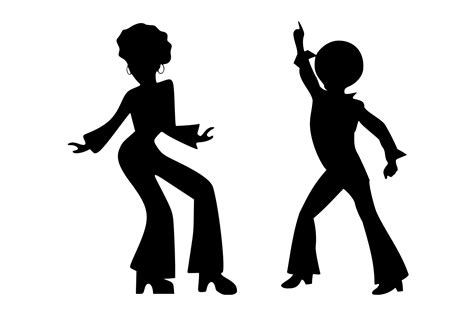 6 Ft Tall Disco Dancer Man and Lady JPG - Etsy | Dancer silhouette ...