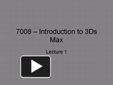 3DS Max Introduction 的图像结果