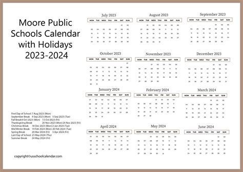 Maury County School Holiday Calendar - US School Calendar