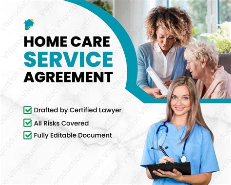 Home Care Service Agreement by Professional Lawyer, Fully Editable Digital Download Word ...