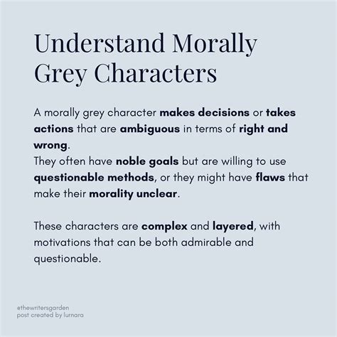 𝐋𝐮𝐫𝐧𝐚𝐫𝐚 | How to master writing morally grey characters? 🩵 This is the ...