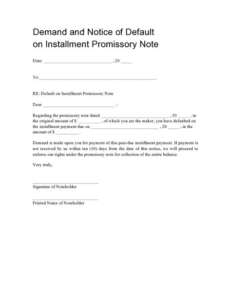 40 Printable Notice of Default Letters [Word] ᐅ TemplateLab