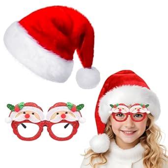 Christmas Hat for Kids Xmas Hat Santa Hat Velvet for Christmas New Year ...