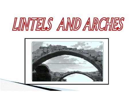 LINTELS & ARCHES: Classification and Structural Elements - Studocu