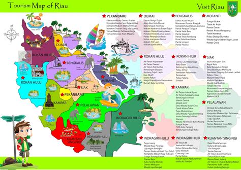 Peta Wisata Riau - Riau Tourism Map - Indonesia - RiauMagz